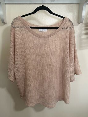 NEW Carly Jean Los Angeles Lightweight Knit Top - Blush Pink